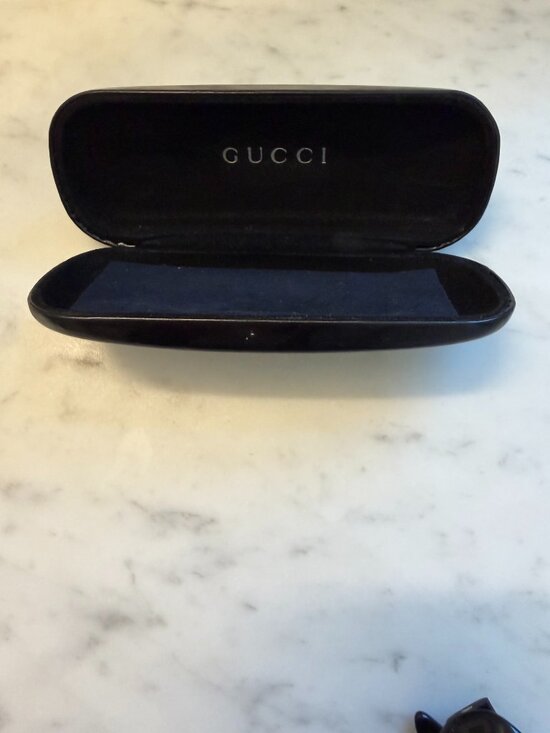 Gucci GG 2419/S Sunglasses Black and Brown Oval Vintage 90s Made in Italy